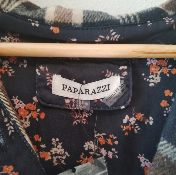 Paparazzi Plaid Flannel Shirt Dress - Picture 5 of 7